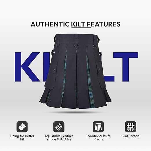 Women’s Campbell Ancient Hybrid Kilt – Adjustable Plaid Mini Skirt, Stylish for Golf & Casual Wear