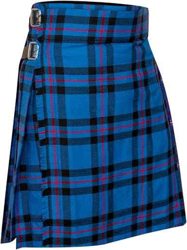 Men's 5 Yard Scottish Tartan Kilt, Highland Wedding Kilt, Elliot Modern Tartan Kilt