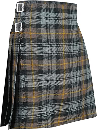 Men's 5 Yard Scottish Tartan Kilt, Highland Wedding Kilt, Gordon Weathered Tartan Kilt