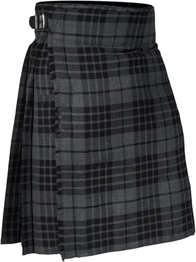 Authentic Scottish Men's Tartan Kilts - Highland Light Weight Value Kilt Embrace Your Heritage with Comfort Grey Tartan Kilt