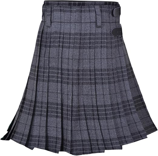 Men’s Scottish 5 Yard Kilt – Grey Tartan, Traditional Highland & Formal Wedding Wear