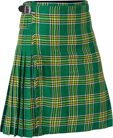 Authentic Scottish Men's Tartan Kilts - Highland Light Weight Value Kilt Embrace Your Heritage with Comfort Irish Heritage Tartan Kilt