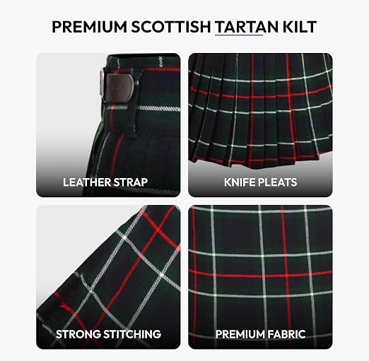 Authentic Men's Mackenzie Tartan Kilt - Lightweight Highland Kilt