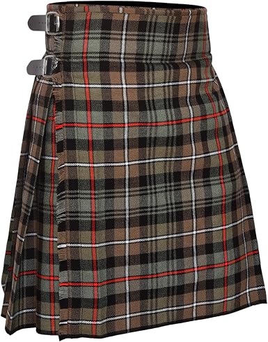 Men's 5 Yard Scottish Tartan Kilt, Highland Wedding Kilt, Mackenzie Weathered Tartan Kilt