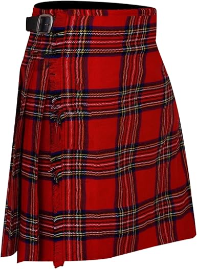 Authentic Scottish Men's Tartan Kilts - Highland Light Weight Value Kilt Embrace Your Heritage with Comfort Royal Stewart Tartan Kilt