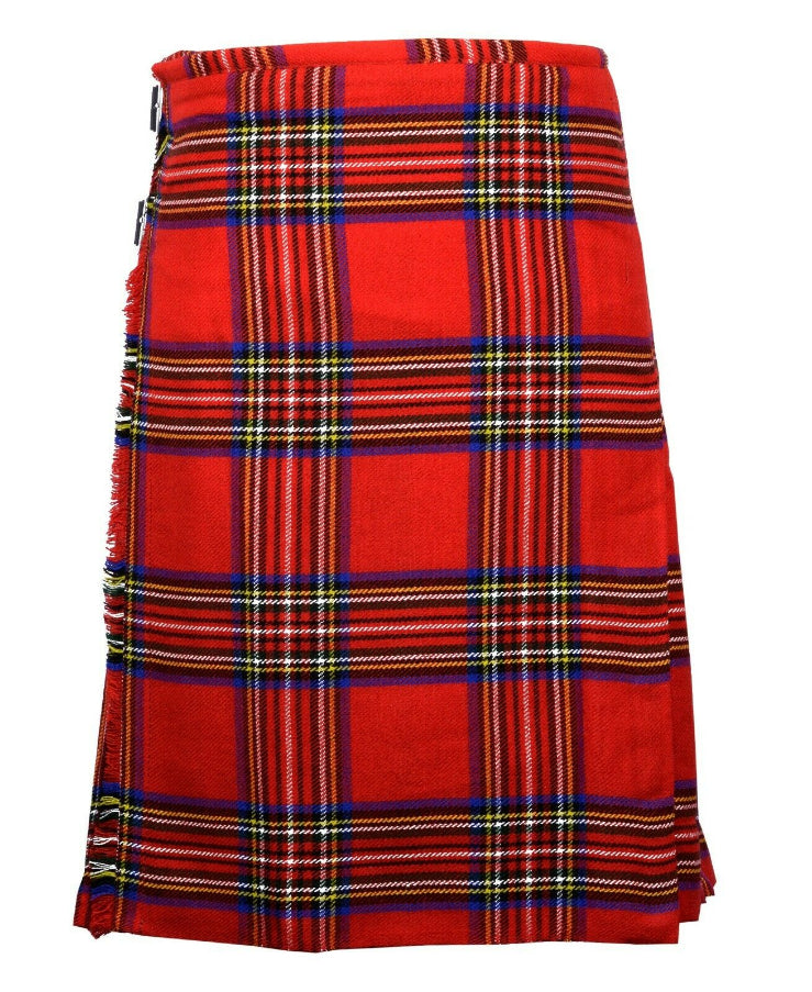 Men's 8 Yard Kilt for Men, Men's Deluxe Kilt, Scottish Tartan Kilt, Highland Wedding Kilt, Royal Stewart Kilt