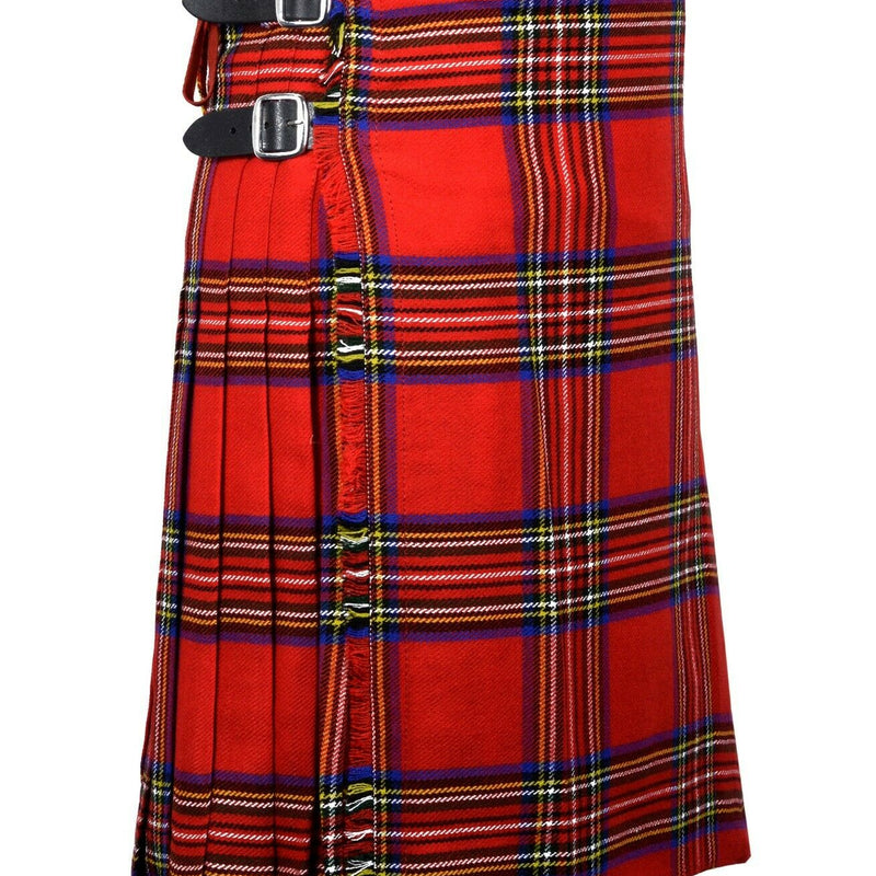 Men's 8 Yard Kilt for Men, Men's Deluxe Kilt, Scottish Tartan Kilt, Highland Wedding Kilt, Royal Stewart Kilt