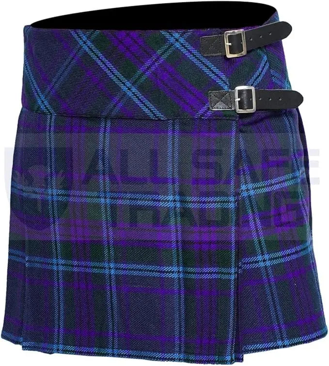 Women's 16'' Spirit Tartan Pleated Billie Kilt Skirt All Safe International
