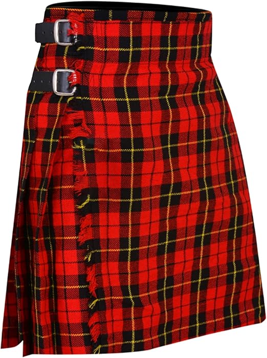 Men’s Scottish 5 Yard Kilt – Wallace Tartan, Traditional Highland & Formal Wedding Wear