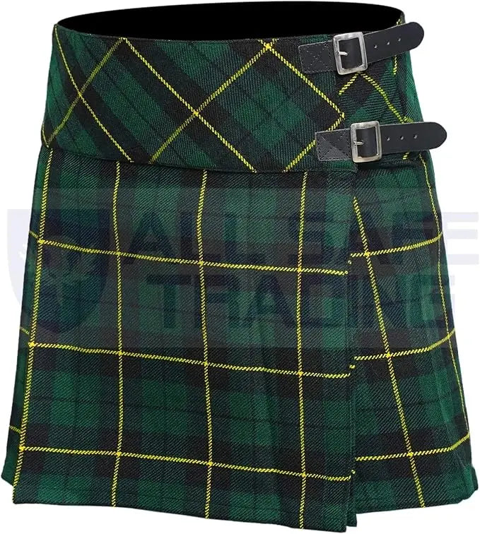 Women's 16'' Wallace Hunting Tartan Pleated Billie Kilt Skirt All Safe International