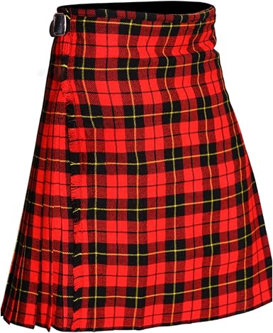 Authentic Scottish Men's Tartan Kilts - Highland Light Weight Value Kilt Embrace Your Heritage with Comfort Wallace Tartan Kilt