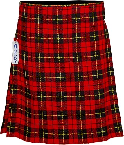 Authentic Scottish Men's Tartan Kilts - Highland Light Weight Value Kilt Embrace Your Heritage with Comfort Wallace Tartan Kilt