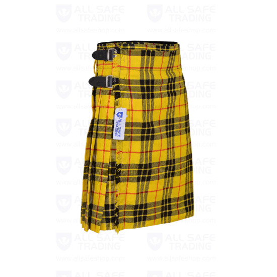 Scottish Men's 9 Piece 8 Yards Kilt Outfit, Macleod of Lewis Tartan Kilt