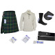Scottish Men's 9 Piece 8 Yards Kilt Outfit, Hunting Stewart Tartan Kilt