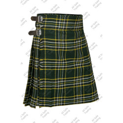 Scottish Men's 9 Piece 8 Yards Kilt Outfit, Heritage of Ireland Tartan Kilt