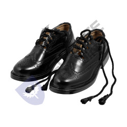 Scottish Black Synthetic Leather Ghillie Brogues Kilt Shoes UK Sizes 6-13