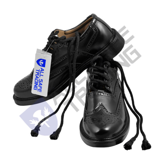 Scottish Black Synthetic Leather Ghillie Brogues Kilt Shoes UK Sizes 6-13