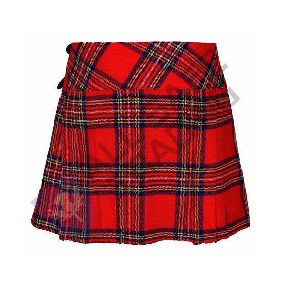Women's 16'' Royal Stewart  Tartan Pleated Billie Kilt Skirt