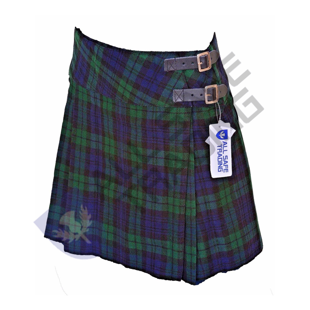 womens black kilt skirt