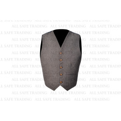 Scottish Tweed Argyle Kilt 5 Buttons Waistcoat / Vest