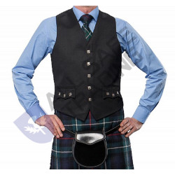Scottish Argyle Kilt Flaps Waistcoat/Vest