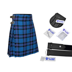 Men's Scottish 6 Piece Casual Kilt Outfit with Sporran, Elliot Modern Tartan Kilt