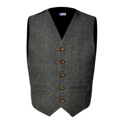 Scottish Grey Tweed Argyle Kilt Jacket With Waistcoat/Vest - Sizes 36"- 54"