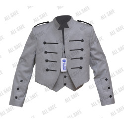 Scottish/Irish Kyle Grey Kilt Jacket With Waistcoat/Vest