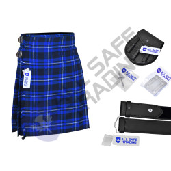 Men's Scottish 6 Piece Casual Kilt Outfit with Sporran, American Patriot Tartan Kilt