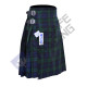 Men's Scottish 6 Piece Casual Kilt Outfit with Sporran, Black Watch Tartan Kilt