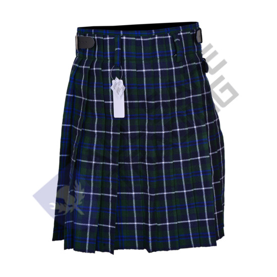Men's Scottish 6 Piece Casual Kilt Outfit with Sporran, Blue Douglas Tartan Kilt