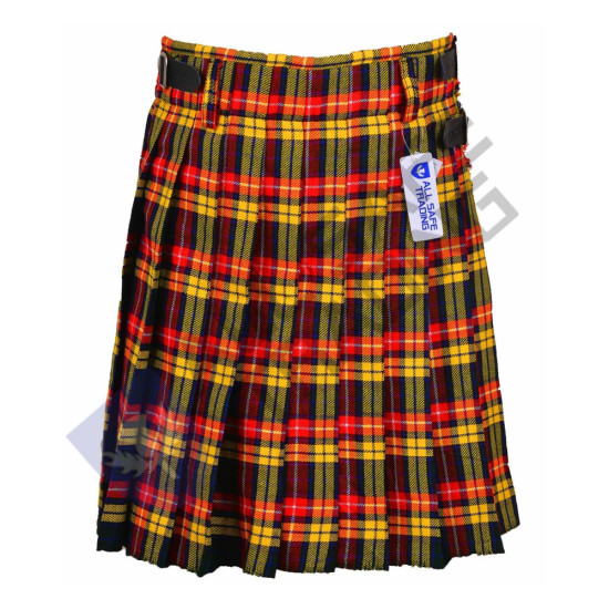 Men's Scottish 6 Piece Casual Kilt Outfit with Sporran, Buchanan Tartan Kilt