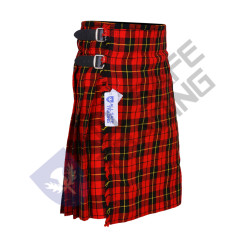 Men's Scottish 6 Piece Casual Kilt Outfit with Sporran, Wallace Tartan Kilt
