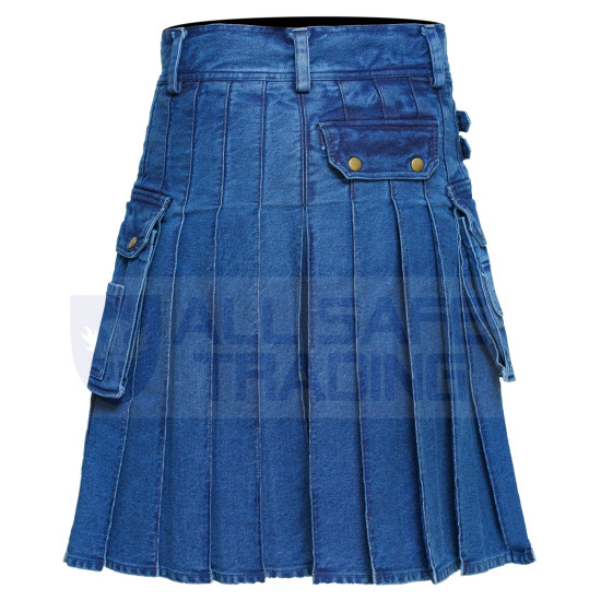 Denim Kilt and Denim Skirt | Wearing my navy blue denim kilt… | Flickr